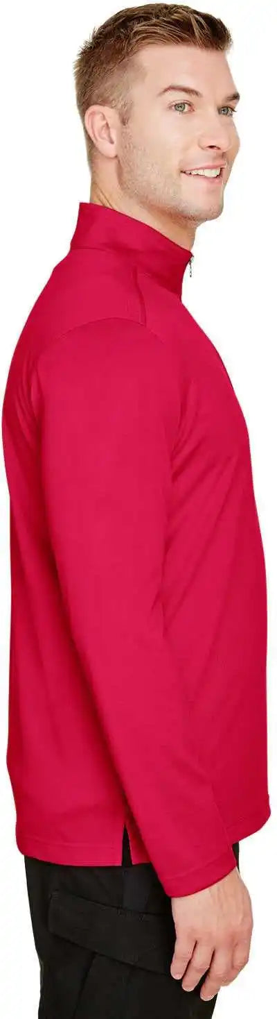 Harriton M748 Men’s Advantage Snag Protection Plus Il Quarter Zip Red