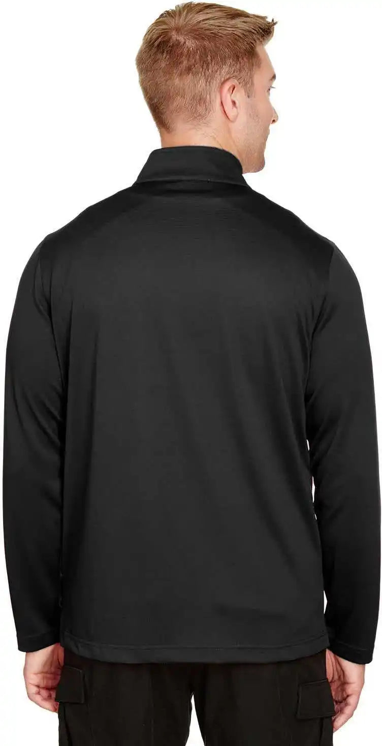 Harriton M748 Men’s Advantage Snag Protection Plus Il Quarter Zip Black