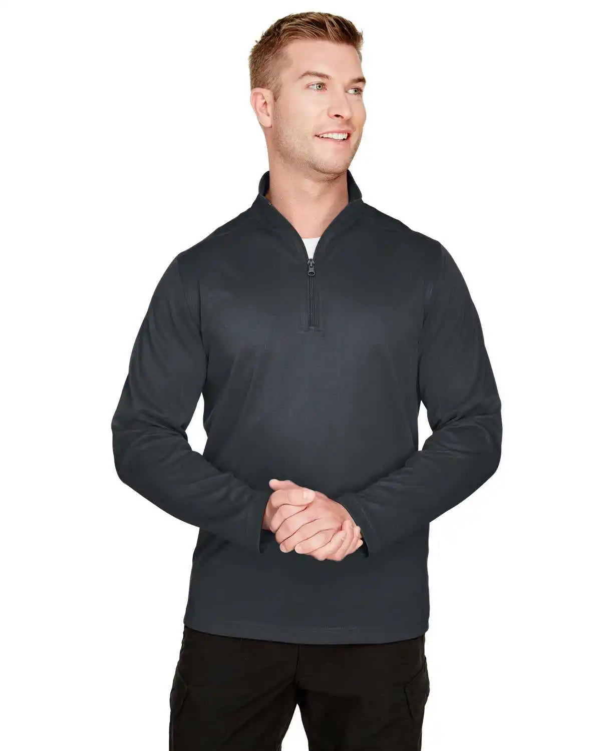 Harriton M748 Men’s Advantage Snag Protection Plus Il Quarter-zip - Dark Charcoal