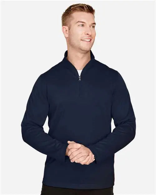 Harriton M748 Men’s Advantage Snag Protection Plus Quarter-zip Pullover - Dark Navy