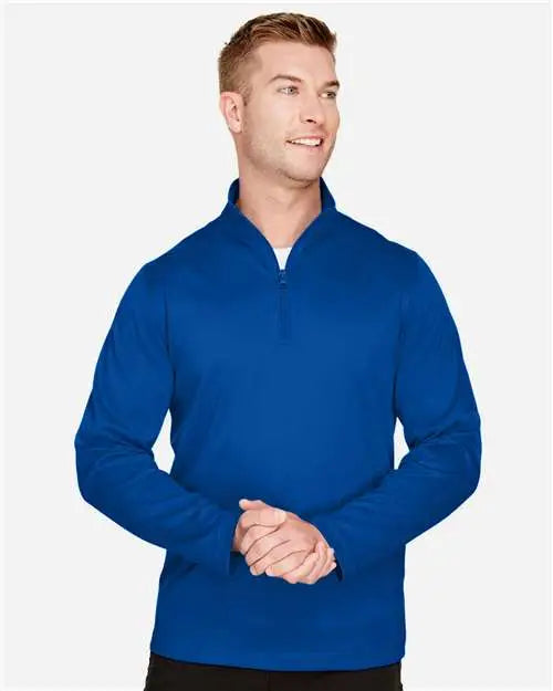 Harriton M748 Men’s Advantage Snag Protection Plus Quarter-zip Pullover - True Royal