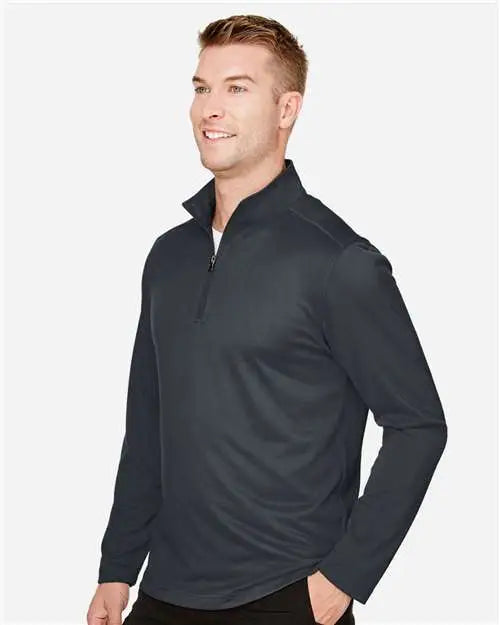 Harriton M748 Men’s Advantage Snag Protection Plus Quarter-zip Pullover - Dark Charcoal