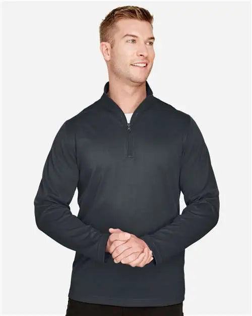 Harriton M748 Men’s Advantage Snag Protection Plus Quarter-zip Pullover - Dark Charcoal