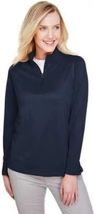 Harriton M748w Ladies’ Advantage Snag Protection Plus Il Quarter-zip - Dark Navy
