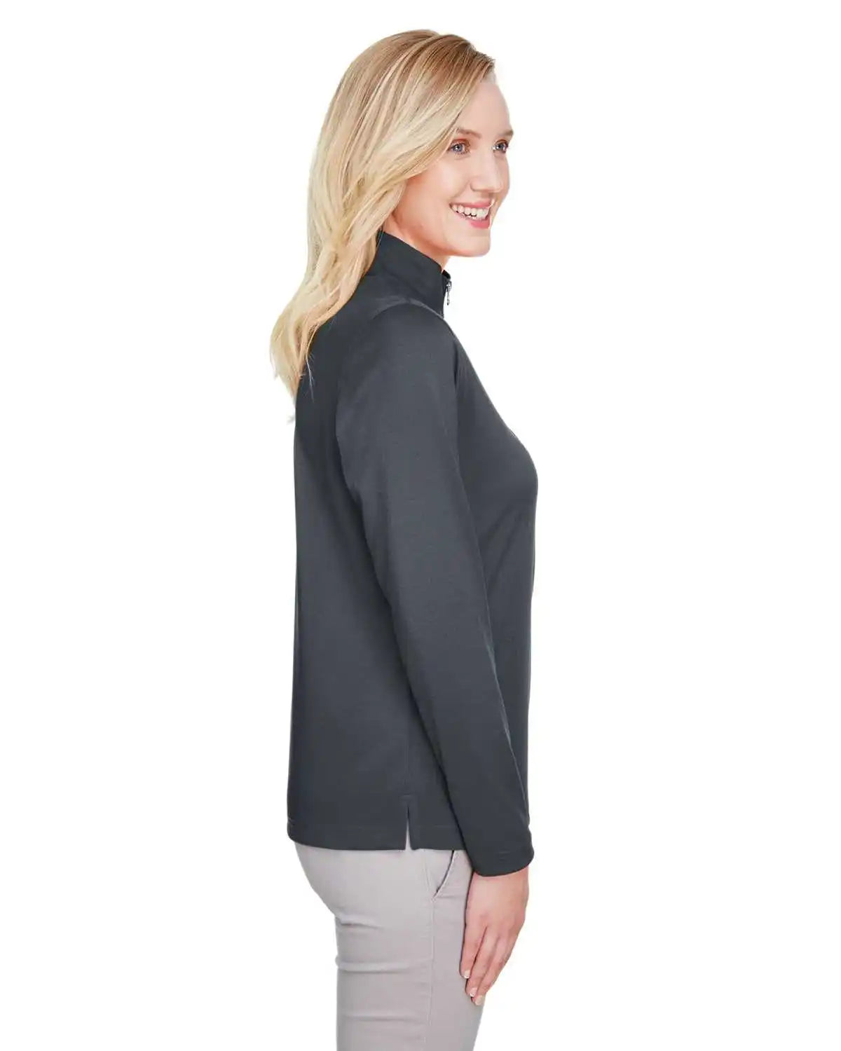 Harriton M748w Ladies’ Advantage Snag Protection Plus Il Quarter-zip - Dark Charcoal