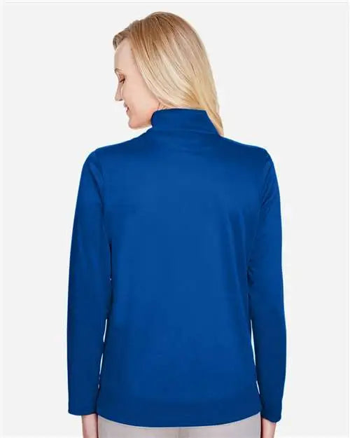 Harriton M748w Women’s Advantage Snag Protection Plus Quarter-zip Pullover - True Royal