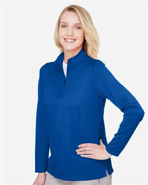 Harriton M748w Women’s Advantage Snag Protection Plus Quarter-zip Pullover - True Royal