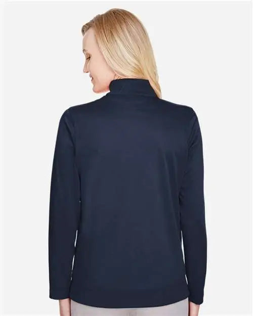 Harriton M748w Women’s Advantage Snag Protection Plus Quarter-zip Pullover - Dark Navy