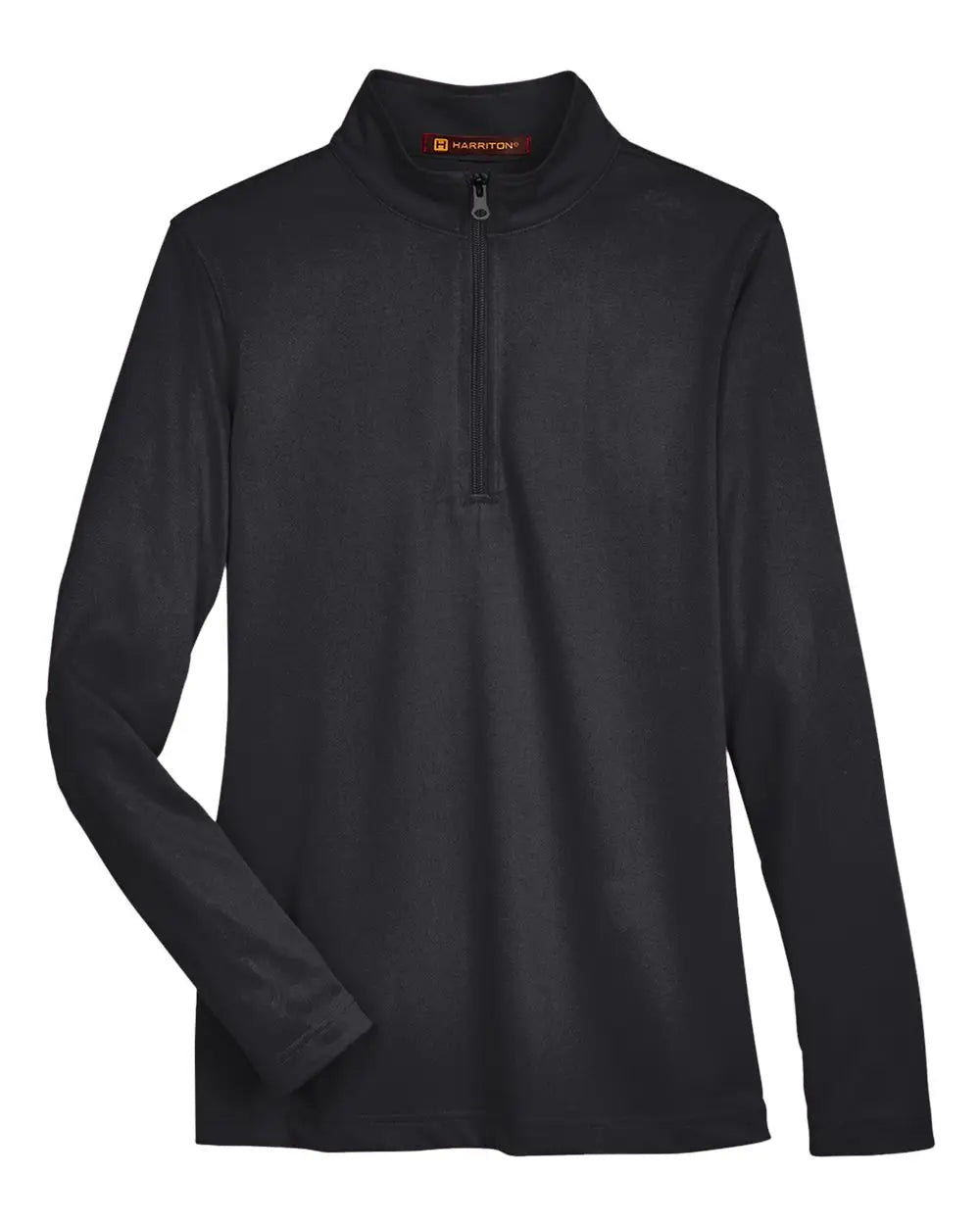 Harriton M748w Women’s Advantage Snag Protection Plus Quarter-zip Pullover - Black - Xs
