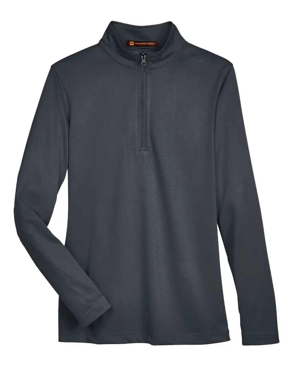 Harriton M748w Women’s Advantage Snag Protection Plus Quarter-zip Pullover - Dark Charcoal - Xs