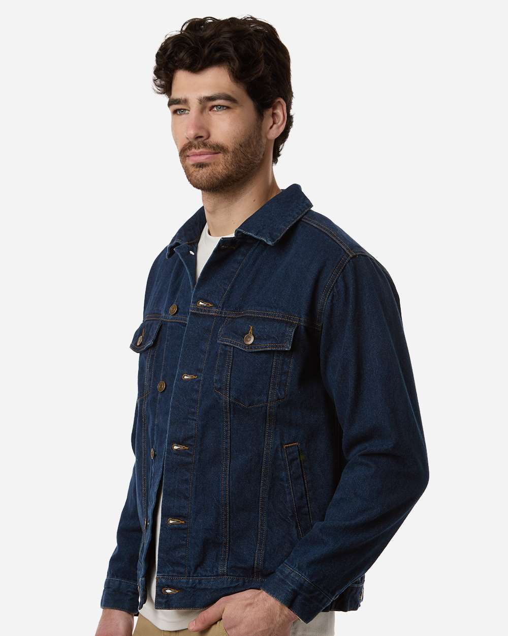 Harriton M75 Men’s Cooper Denim Jacket - Dark