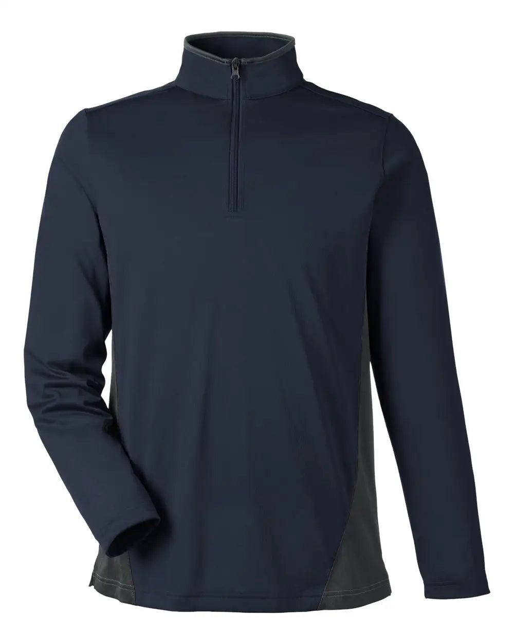 Harriton M786 Men’s Flash Snag Protection Plus Il Colorblock Quarter-zip Pullover - Dark Navy Charcoal - Dk Nvy / s
