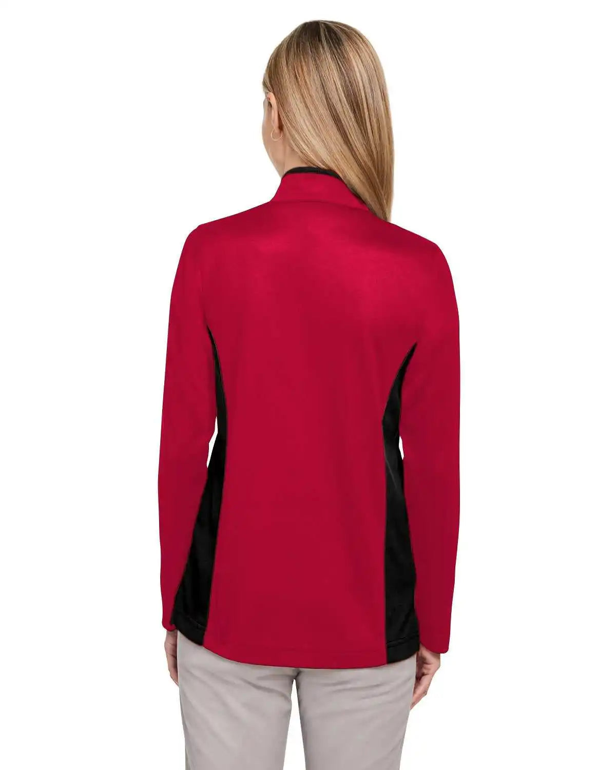 Harriton M786w Ladies’ Flash Snag Protection Plus Il Colorblock Quarter-zip - Red