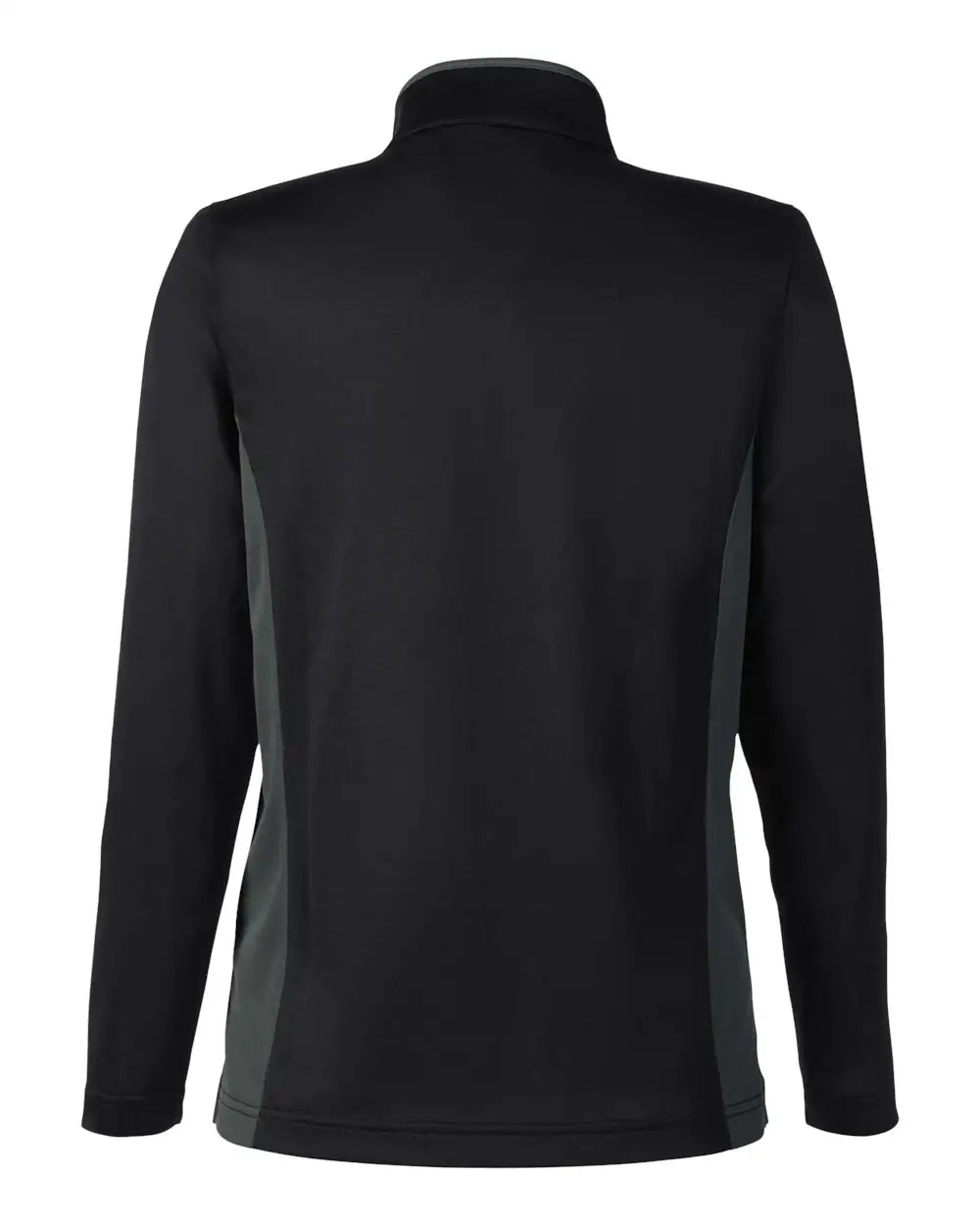 Harriton M786w Women’s Flash Snag Protection Plus Il Colorblock Quarter-zip Pullover - Black Dark Charcoal