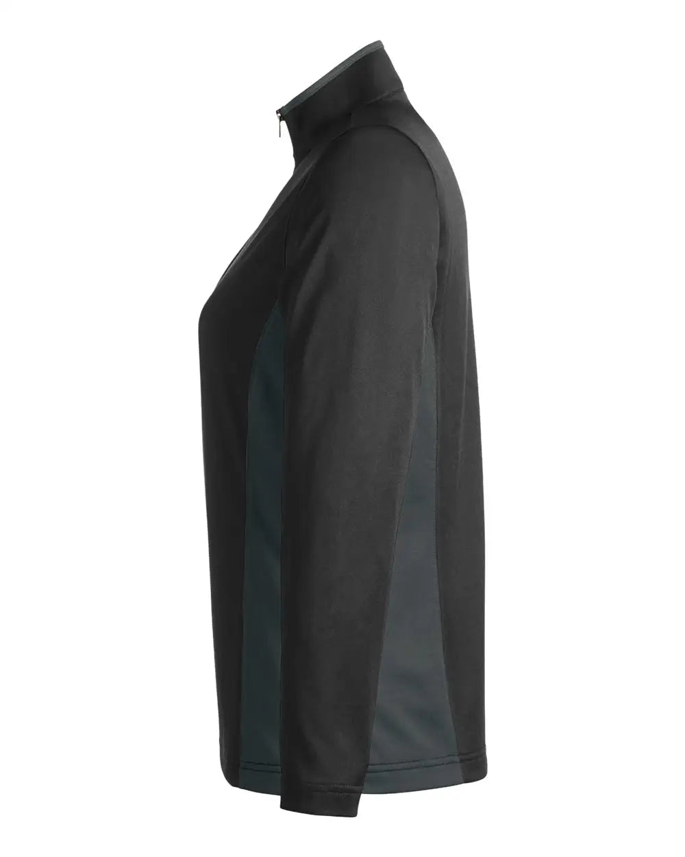 Harriton M786w Women’s Flash Snag Protection Plus Il Colorblock Quarter-zip Pullover - Black Dark Charcoal