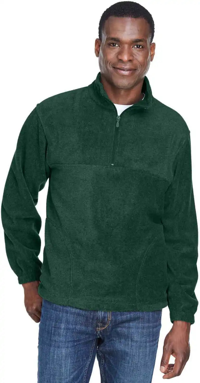 Harriton M980 Adult 8 Oz Quarter-zip Fleece Pullover - Hunter - Forest / Xl