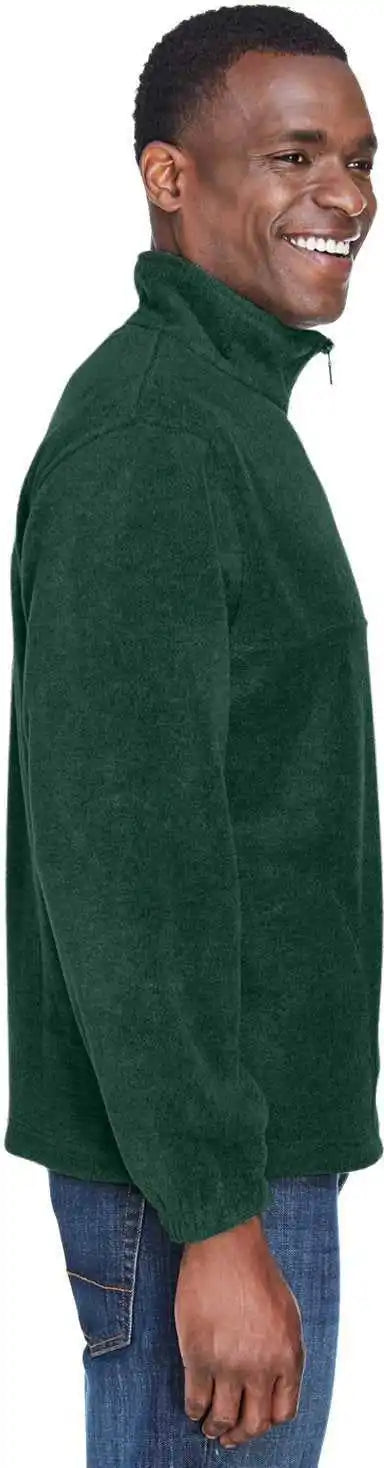 Harriton M980 Adult 8 Oz Quarter-zip Fleece Pullover - Hunter - Forest / Xl