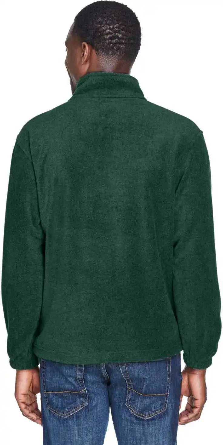 Harriton M980 Adult 8 Oz Quarter-zip Fleece Pullover - Hunter - Forest / Xl