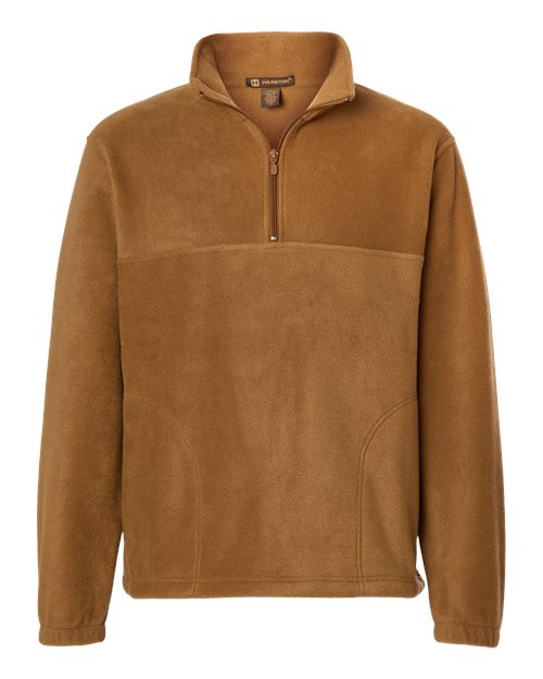 Harriton M980 Men’s Quarter-zip Fleece Pullover - Duck Brown