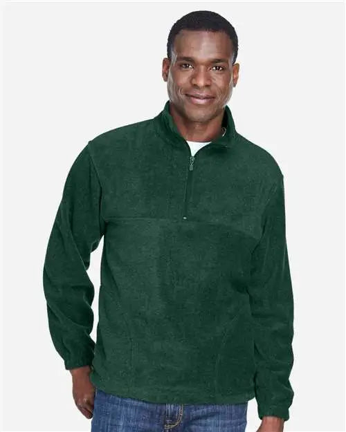 Harriton M980 Men’s Quarter-zip Fleece Pullover - Hunter