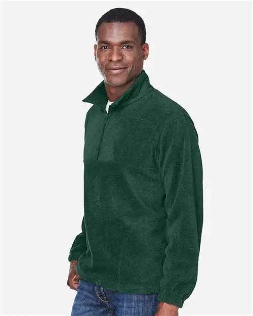 Harriton M980 Men’s Quarter-zip Fleece Pullover - Hunter