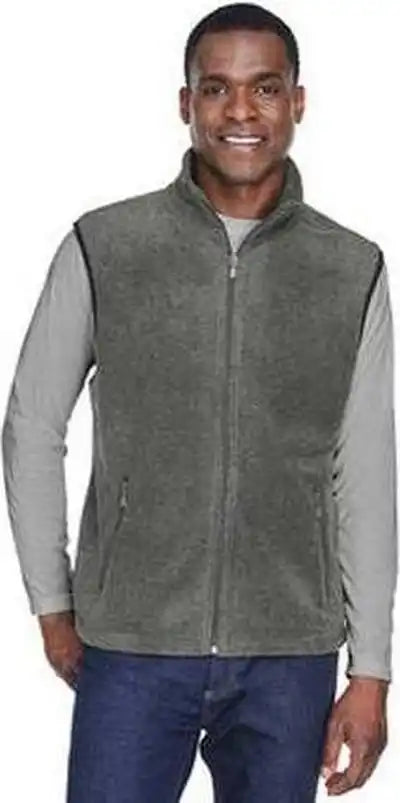 Harriton M985 Adult 8 Oz Fleece Vest Charcoal