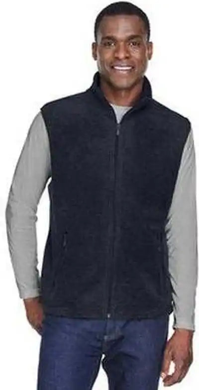 Harriton M985 Adult 8 Oz Fleece Vest Navy