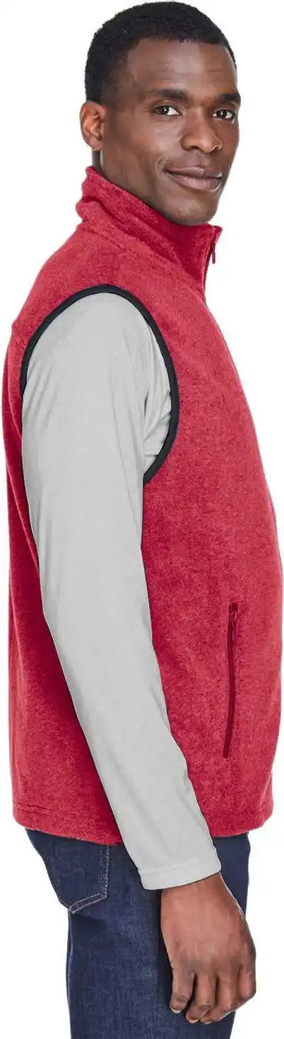 Harriton M985 Adult 8 Oz Fleece Vest - Red - 2xl
