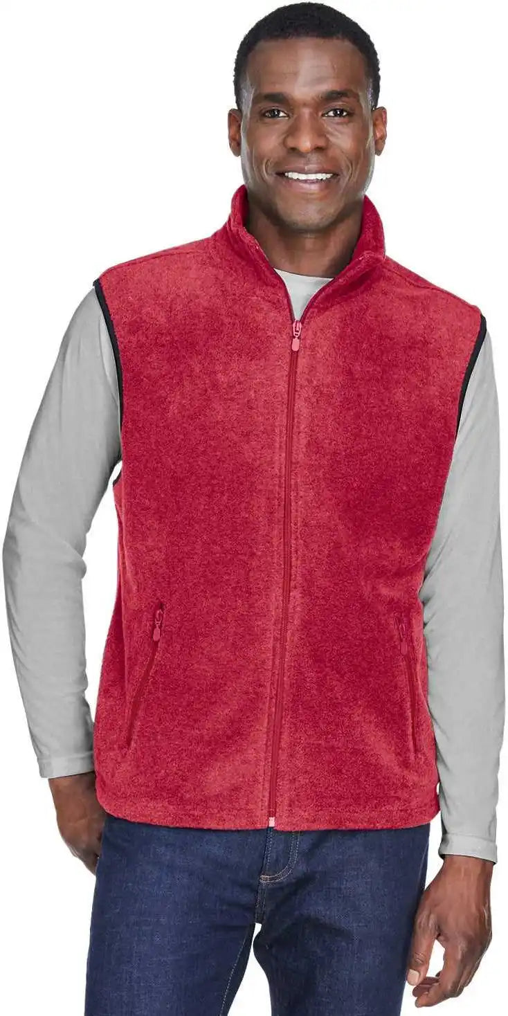 Harriton M985 Adult 8 Oz Fleece Vest - Red - 2xl