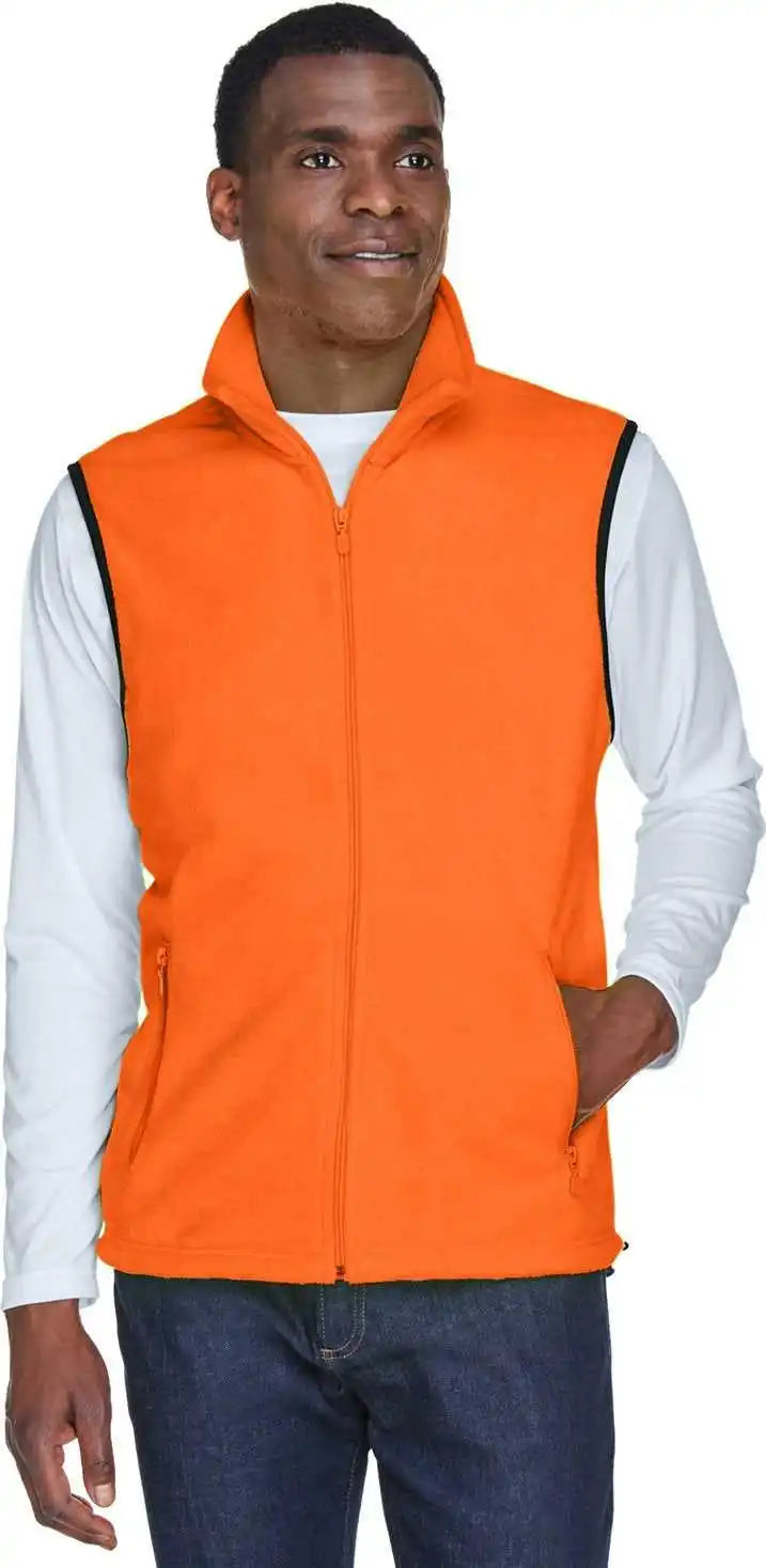 Harriton M985 Adult 8 Oz Fleece Vest - Safety Orange