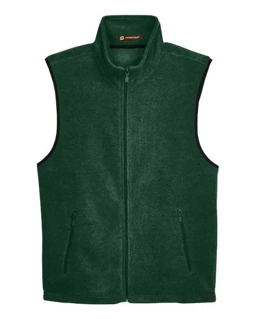 Harriton M985 Unisex Fleece Full-zip Vest - Hunter