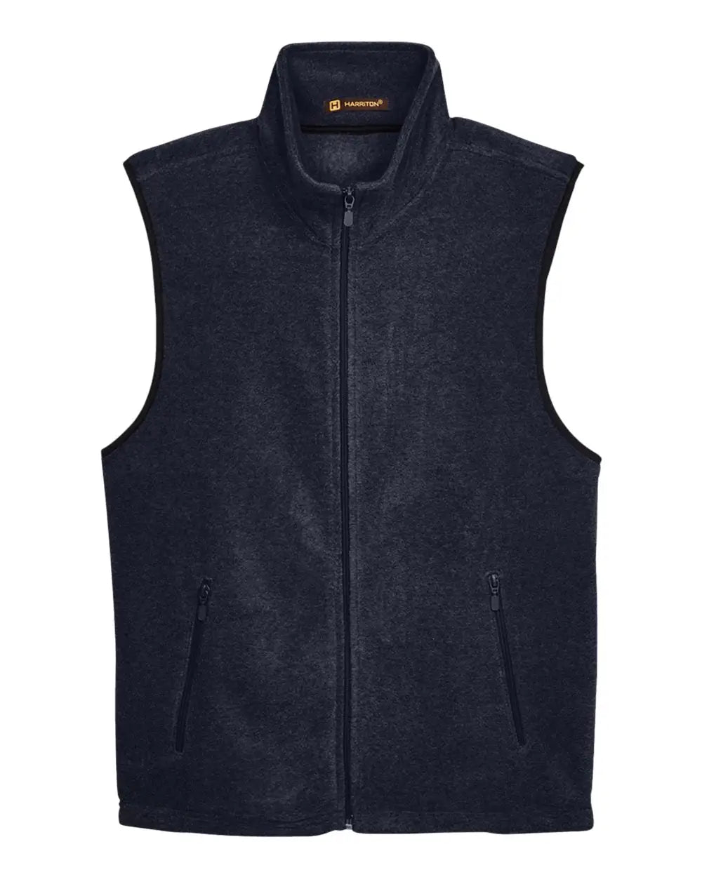 Harriton M985 Unisex Fleece Full-zip Vest - Navy