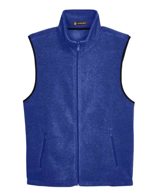 Harriton M985 Unisex Fleece Full-zip Vest - True Royal