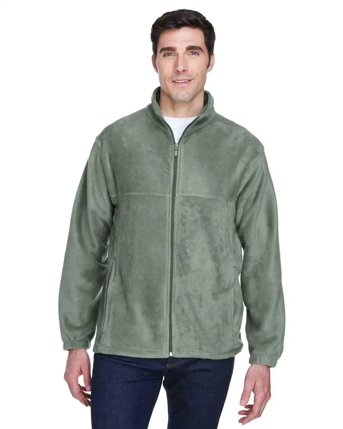 Harriton M990 Men’s 8 Oz Full-zip Fleece - Dill