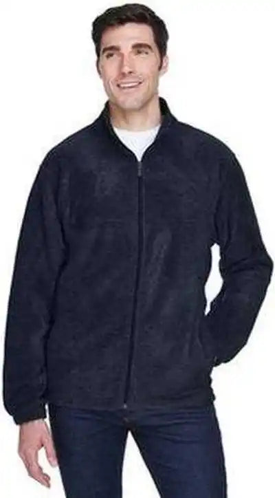 Harriton M990 Men’s 8 Oz Full-zip Fleece - Navy