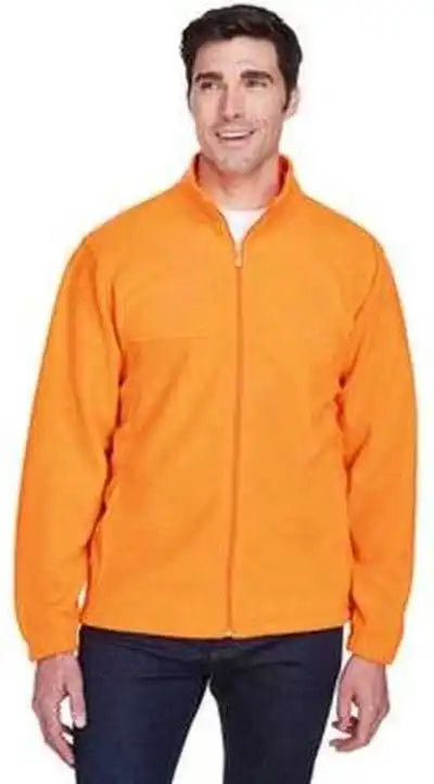 Harriton M990 Men’s 8 Oz Full-zip Fleece - Safety Orange