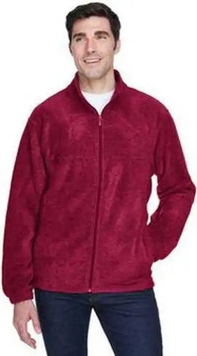 Harriton M990 Men’s 8 Oz Full-zip Fleece - Wine