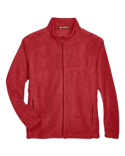 Harriton M990 Men’s Full-zip Fleece - Red