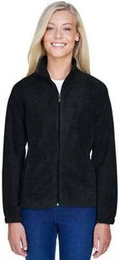 Harriton M990w Ladies’ 8 Oz Full Zip Fleece Black