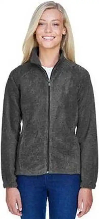 Harriton M990w Ladies’ 8 Oz Full Zip Fleece Charcoal