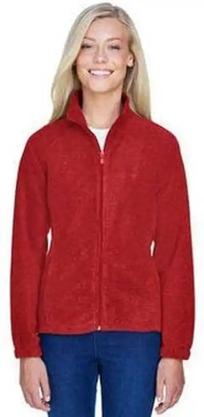 Harriton M990w Ladies’ 8 Oz Full-zip Fleece - Red