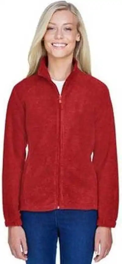 Harriton M990w Ladies’ 8 Oz Full-zip Fleece - Red