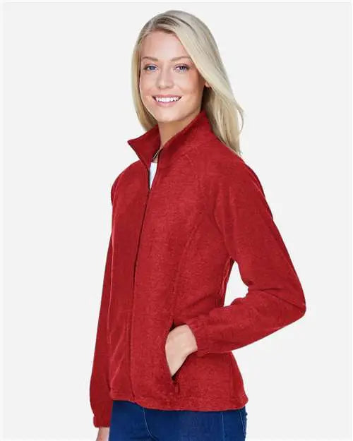 Harriton M990w Women’s Full-zip Fleece - Red
