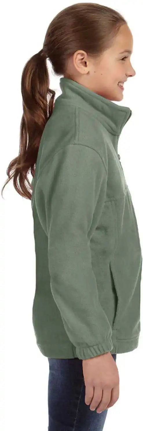 Harriton M990y Youth 8 Oz Full-zip Fleece - Dill - Green / l