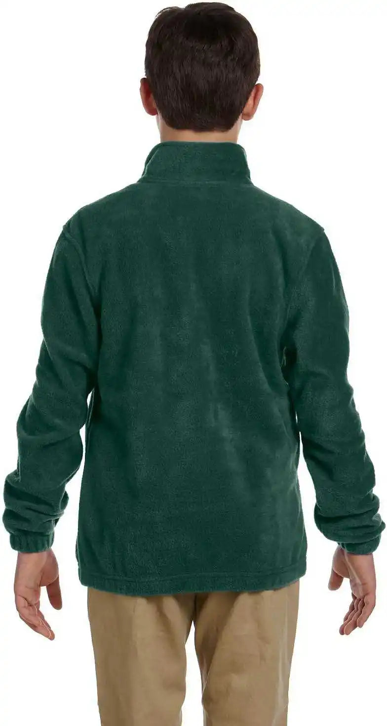 Harriton M990y Youth 8 Oz Full-zip Fleece - Hunter - Forest / m