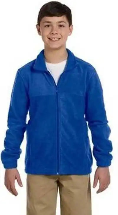 Harriton M990y Youth 8 Oz Full Zip Fleece True Royal