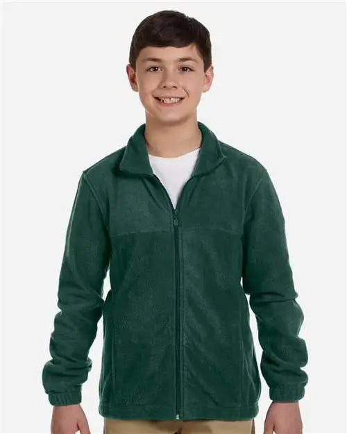 Harriton M990y Youth Full-zip Fleece - Hunter