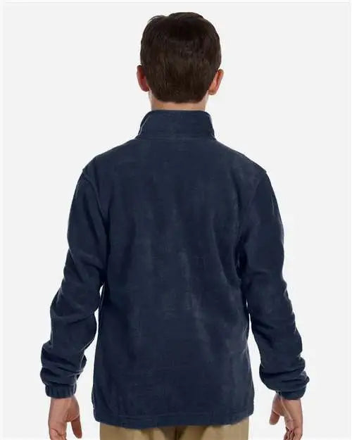 Harriton M990y Youth Full-zip Fleece - Navy