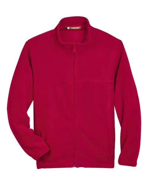 Harriton M990y Youth Full-zip Fleece - Red