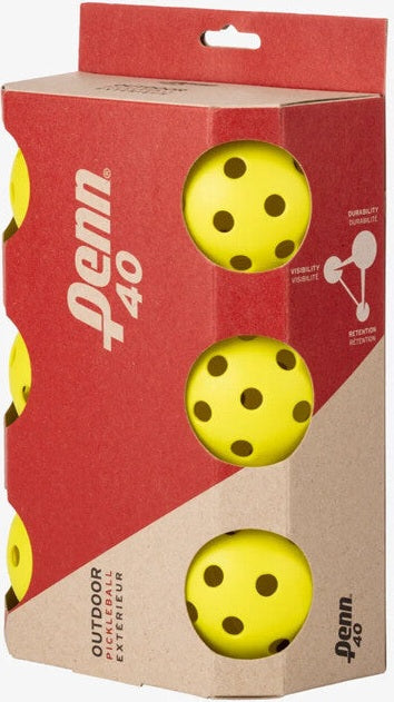 Head Championship 40 Outdoor Pickleballs (6x) - Yel / Os